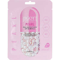 JIGOTT Тканинна маска для обличчя ПЕРЛИ PEARL Real Ampoule Mask, 27 мл 280221-1