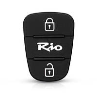 Резиновые кнопки-накладки на ключ KIA Rio (КИА Рио) симметрия с лого ST, код: 5866365