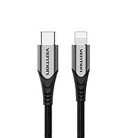 Кабель Vention USB 2.0 C to Lightning Cable 1M Gray Aluminum Alloy Type (TACHF) inc mid