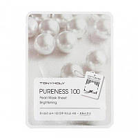 Tony Moly Pureness 100 Pearl Mask Sheet 21ml Тканинна маска пюрнес з пудрою перлин BT4985