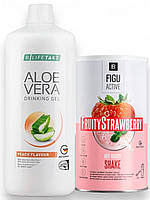 Набір LR Алое персик питний гель ЛР. коктейль зі смаком полуниця