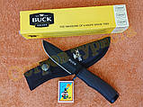 Мисливський Ніж Buck 009 Black з чохлом 56HRC, фото 2