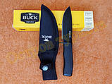 Мисливський Ніж Buck 009 Black з чохлом 56HRC, фото 4