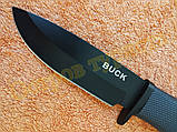 Мисливський Ніж Buck 009 Black з чохлом 56HRC, фото 6