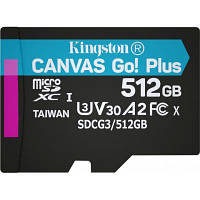 Карта памяти Kingston 512GB microSDXC class 10 UHS-I/U3 Canvas Go Plus SDCG3/512GBSP ZXC