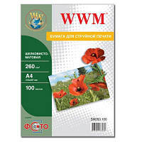 Фотобумага WWM A4 SM260.100 ZXC