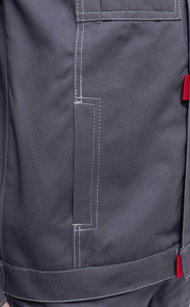 Куртка рабочая СИТИ-МАСТЕР, 100% хлопок 260г/м2, серый/светло-серый - фото 7 - id-p2017479345