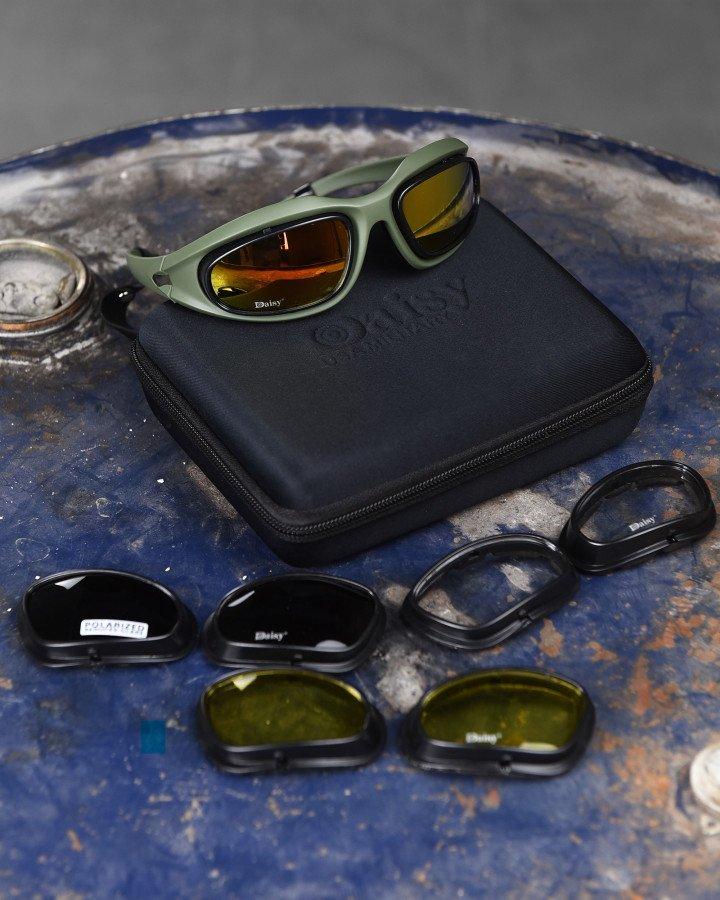 Поляризованные тактические очки Daisy C5 Desert Storm olive ВТ6029 - фото 4 - id-p2199067363