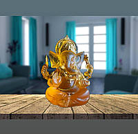Стаэтка полимерная оранжевая Ганеш - бог богатства Ganesha