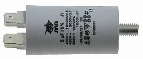 Конденсатор JYUL CBB-60M 5мкф - 450 VAC болт + клеми(30*57 mm)