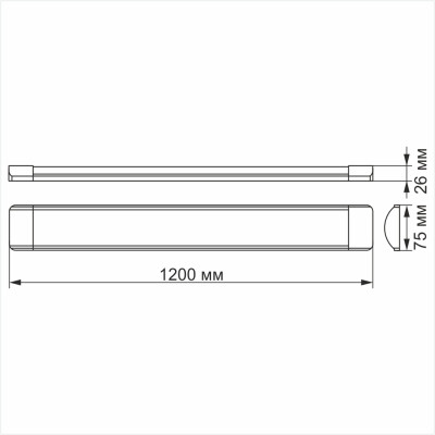 Светильник TITANUM LED 36W 1.2М 6500K TL-BN-36126 ZXC - фото 3 - id-p2199074042