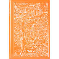 Книга записная Axent Maps Prague А4 в твердой обложке 96 листов в клетку Персиков 8422-542-A ZXC