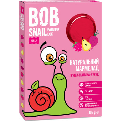 Мармелад Bob Snail Улитка Боб малина-свекла 108 г 4820219341529 ZXC - фото 1 - id-p2199082527