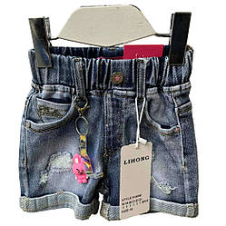 Джинсові шорти для дівчинки Розміри: 3,4,5,6,7,8 років (16095)