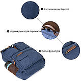 Рюкзак текстильний дорожній унісекс Vintage 20621 Синій, фото 4