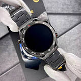 Чоловічий Смарт-годинник Sk4 Ultimate Black з металевим браслетом, фото 2
