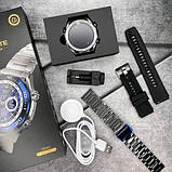 Чоловічий Смарт-годинник Sk4 Ultimate Black з металевим браслетом, фото 5