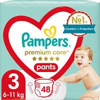 Подгузники Pampers Premium Care Pants Midi Размер 3 6-11 кг 48 шт 8001090759795 ZXC