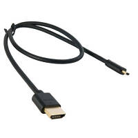 Кабель мультимедийный micro HDMI to HDMI 0.5m Extradigital KBD1678 ZXC