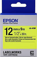 Epson Картридж с лентой LK4YBF принтеров LW-300/400/400VP/700 Fluorescent Black/Yellow 12mm/9m Chinazes Это