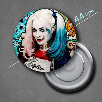 "Харлі Квінн" магніт круглий Ø44 мм