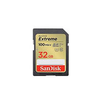 Картка пам'яті SanDisk 32GB SD class 10 UHS-I Extreme SDSDXVT-032G-GNCIN ZXC