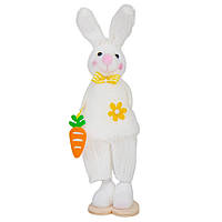 Пасхальная статуэтка "Кролик" белый, 20 см (текстиль)