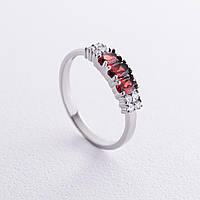 Серебряное кольцо с пиропами и фианитами 
GS-01-063-4110 INTERSHOP