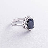 Серебряное кольцо с фианитами и синим сапфиром GS-01-134-3110 INTERSHOP