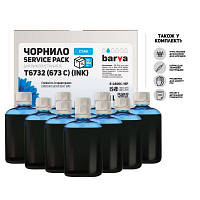 Чернила Barva EPSON L800/L810/L850/L1800 10x100 мл CYAN E-L800C-1SP ZXC