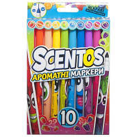 Набор для творчества Scentos ароматные маркери для рисования Тонкая линия 10 цветов 40720 ZXC