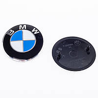 Эмблема БМВ BMW 82 мм Бело синяя значок бмв E39 E53 E60 E46 E34 E90 E70 F30 F15 F10 G30 Значек капот багажник