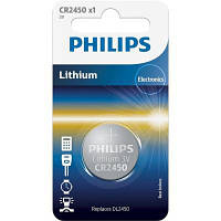 Батарейка Philips CR2450 Lithium * 1 CR2450/10B ZXC