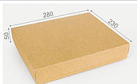 Подарочная коробка Крафт 28х23х5см ZXC
