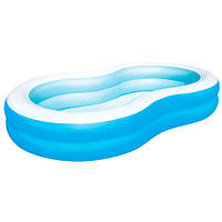 Дитячий надувний басейн Блакитна лагуна BW 54117, 262-157-46 см tn