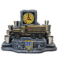 Настольный сувенирный набор, декоративная подставка, военный подарок для мужчин ручной работы Урал-4320 mid