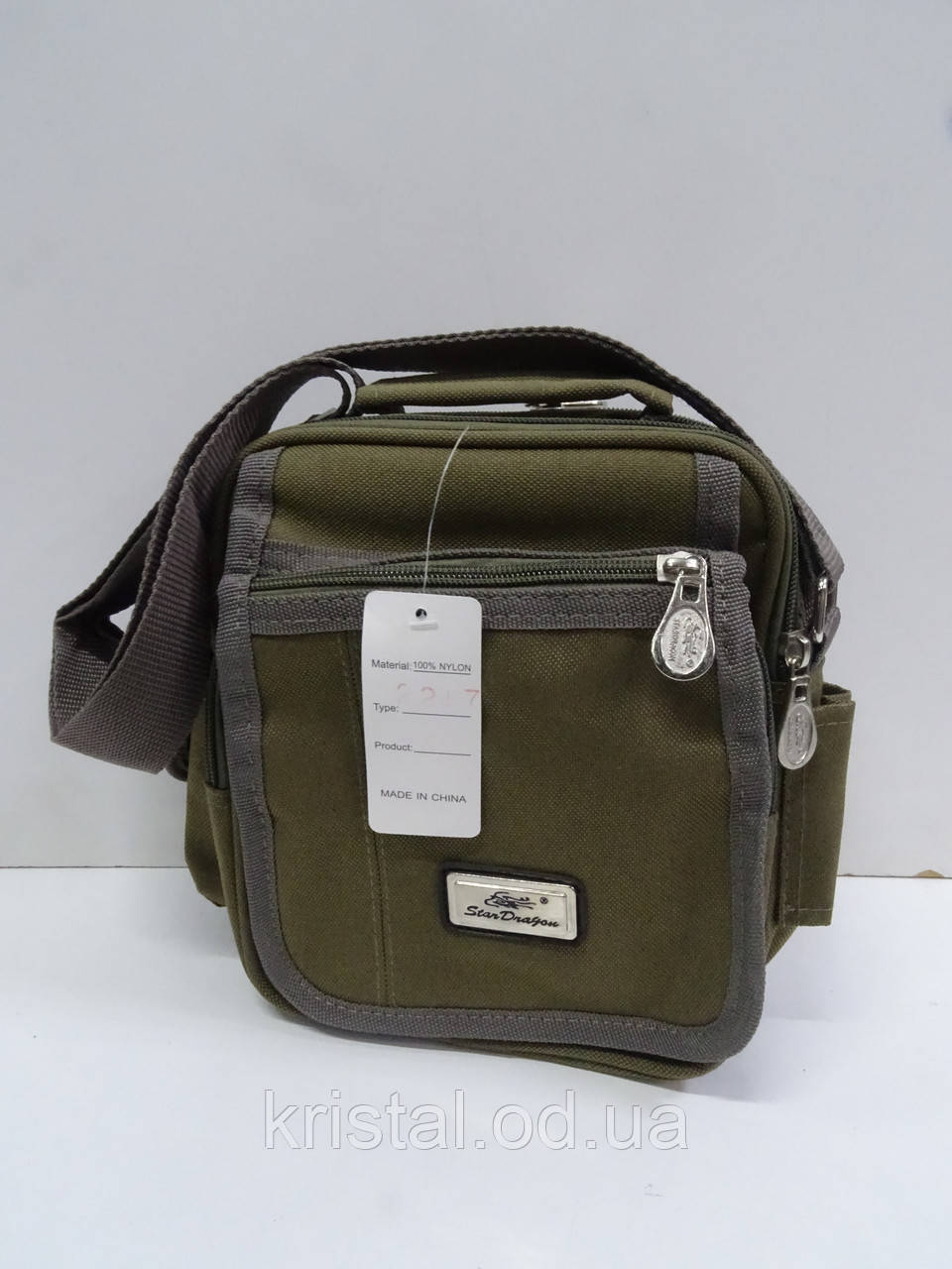 Чоловіча текстильна сумка на плече гуртом 17*22 см. серії "Goldbe" No10316, фото 1