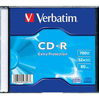 Диск CD Verbatim CD-R 700Mb 52x 1шт Slim Case 43347-1disk ZXC