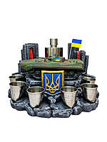 Мини бар ручной работы из гипса с боевой машиной Украинским БМП-1 на подарок или для декора mid