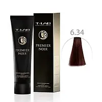 Крем-краска для волос T-LAB Professional Premier Noir Cream 6.34 золотисто медный темный блондин 100 мл