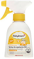 Солнцезащитный спрей-эмульсия Babydream для чувствительной кожи, SPF 50+, 200 мл