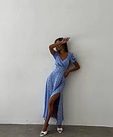 Легкое летнее женское платье с привлекательным декольте Ткань софт Размеры: 42-44, 46-48, 50-52