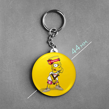 "Барт Сімпсон (Сімпсони)" брелок круглий Ø44 мм
