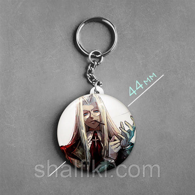 "Інтегра Хеллсінг (Хеллсінг / Hellsing)" брелок круглий Ø44 мм, фото 1