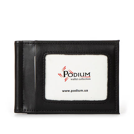 PODIUM Затискач для банкнот спотворення-шкіра 1009-1 black, фото 1