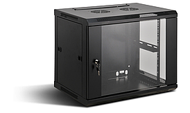 Шафа Настінна 19", 6U Глибина450мм, RAL9004 KD-007-6406 PR1