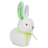 Великодня статуетка "Кролик" зелений, 18 см (текстиль), фото 4