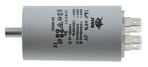 Конденсатор JYUL CBB-60M 14мкф - 450 VAC болт + клеми(40*71 mm)