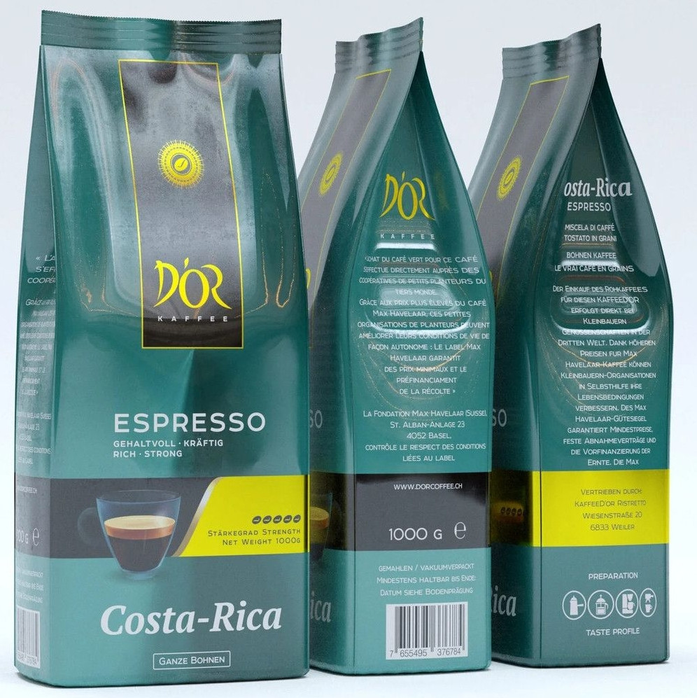 ОРИГІНАЛ! Кава в зернах D'or Kaffee Espresso Costa Rica 1кг