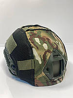Защитный чехол для армейского шлема FAST, Кавер тактический в цвете пиксель, чехол нашлемник без ушей mid